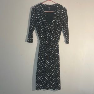 CHAPS Polka Dot 3/4 sleeve dress